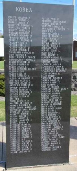 VIROQUA AREA VETERANS MEMORIAL PANEL V