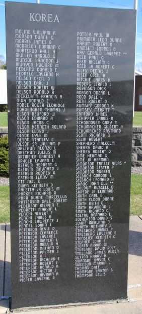 VIROQUA AREA VETERANS MEMORIAL PANEL V