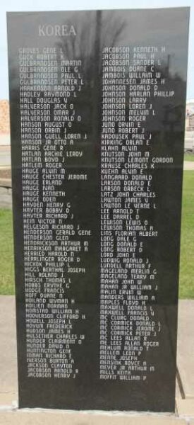 VIROQUA AREA VETERANS MEMORIAL PANEL U