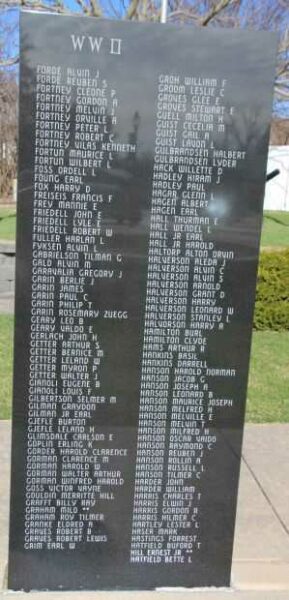 VIROQUA AREA VETERANS MEMORIAL PANEL N