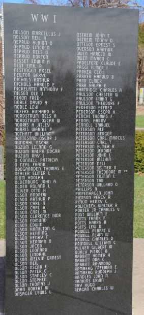 VIROQUA AREA VETERANS MEMORIAL PANEL J