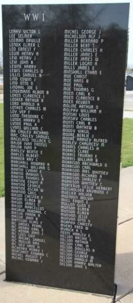 VIROQUA AREA VETERANS MEMORIAL PANEL I