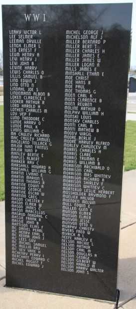 VIROQUA AREA VETERANS MEMORIAL PANEL I