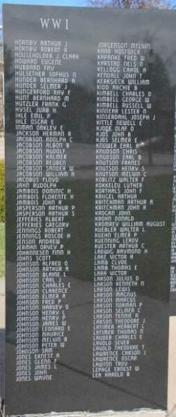 VIROQUA AREA VETERANS MEMORIAL PANEL G