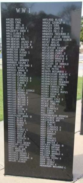 VIROQUA AREA VETERANS MEMORIAL PANEL F