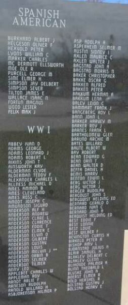 VIROQUA AREA VETERANS MEMORIAL PANEL C