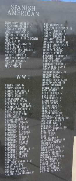 VIROQUA AREA VETERANS MEMORIAL PANEL C