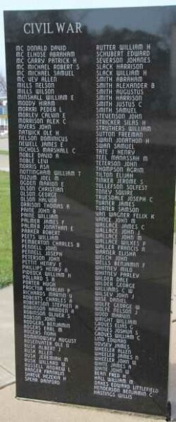VIROQUA AREA VETERANS MEMORIAL PANEL B