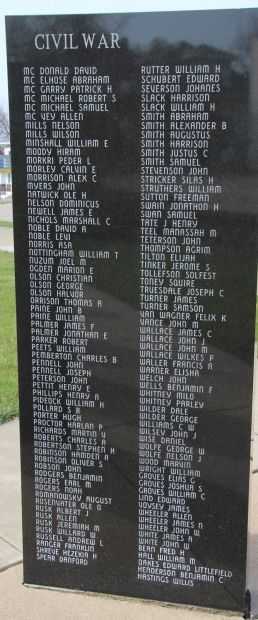 VIROQUA AREA VETERANS MEMORIAL PANEL B