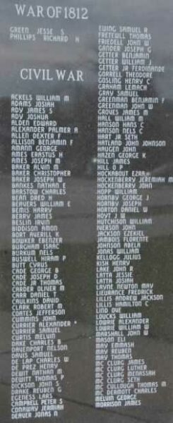 VIROQUA AREA VETERANS MEMORIAL PANEL A