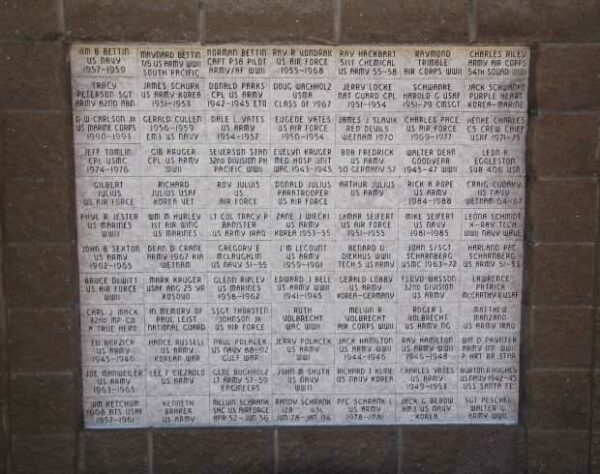 WESTFIELD AREA VETERANS MEMORIAL WALL G