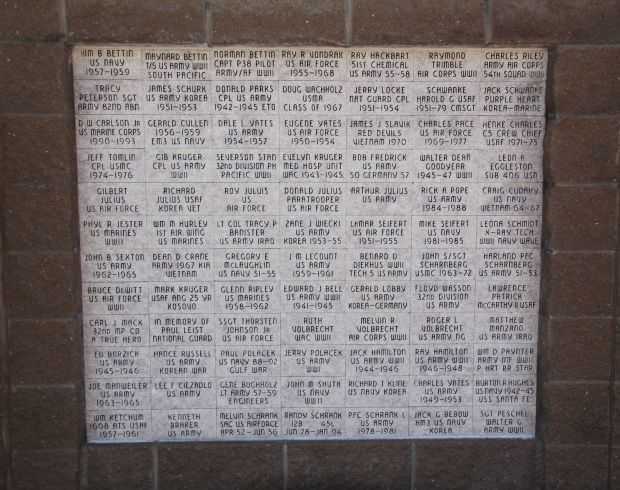 WESTFIELD AREA VETERANS MEMORIAL WALL G