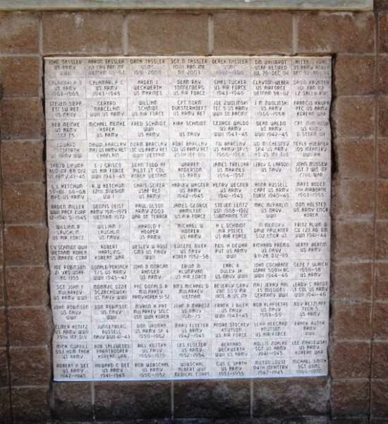 WESTFIELD AREA VETERANS MEMORIAL WALL F