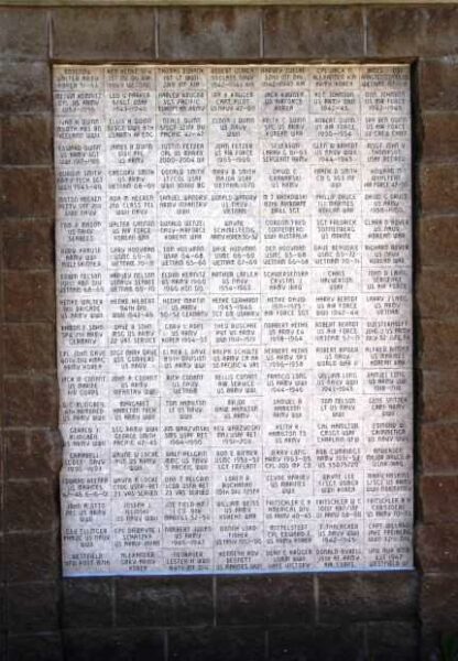 WESTFIELD AREA VETERANS MEMORIAL WALL E