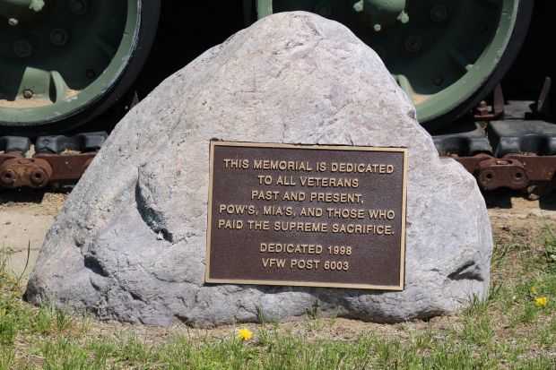 VFW POST 6003 VETERANS MEMORIAL TANK PLAQUE A