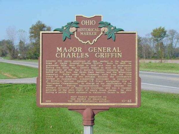 MAJOR GENERAL CHARLES GRIFFIN MEMORIAL MARKER