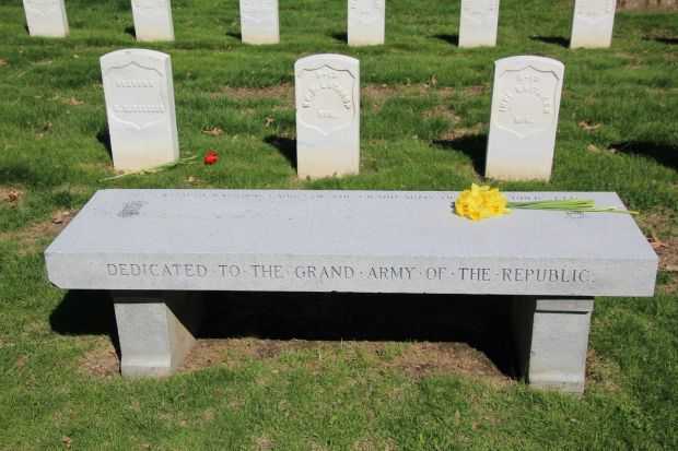 FOREST HILL SOLDIERS’ LOT MEMORIAL CEMETERY BENCH