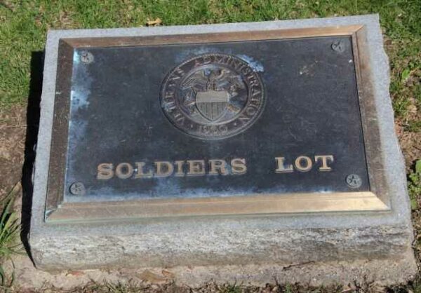 FOREST HILL SOLDIERS’ LOT MEMORIAL CEMETERY PLAQUE B