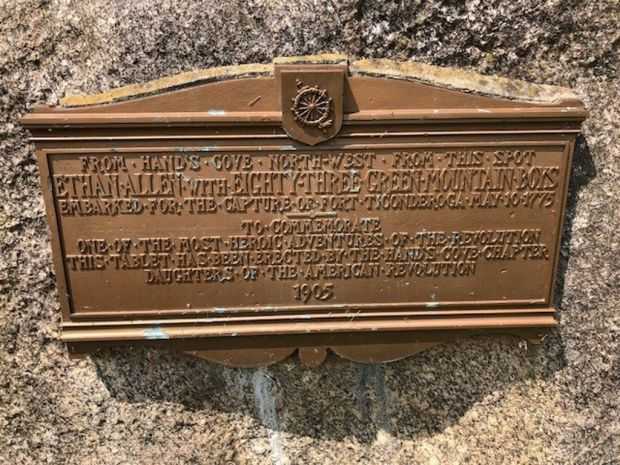 ETHAN ALLEN WITH EIGHTY-THREE GREEN MOUNTAIN BOYS WAR MEMORIAL PLAQUE