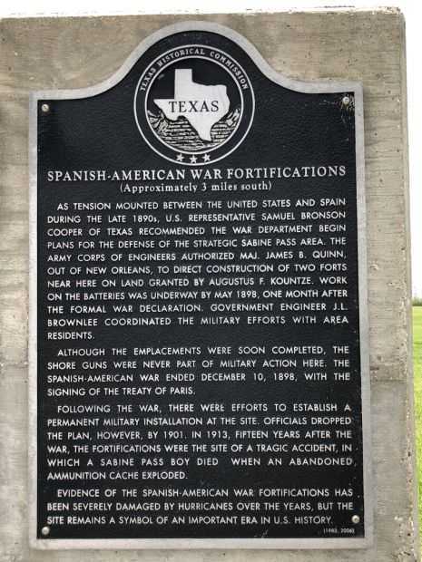 SPANISH-AMERICAN WAR FORTIFICATIONS MEMORIAL MARKER