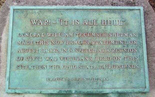 WAR!-“IT IS ALL HELL” MEMORIAL PLAQUE