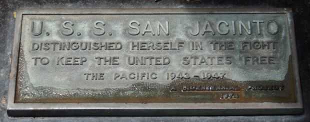 STILL ON PATROL AND U.S.S. SAN JACINTO BELL MEMORIAL PLAQUE B