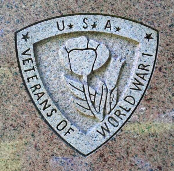HAZLETON AREA WORLD WAR MEMORIAL STONE CARVING A