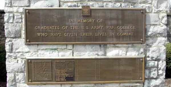 U S ARMY WAR COLLEGE ALUMNI MEMORIAL GARDEN PLAQUES