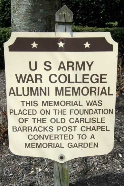 U S ARMY WAR COLLEGE ALUMNI MEMORIAL GARDEN MARKER
