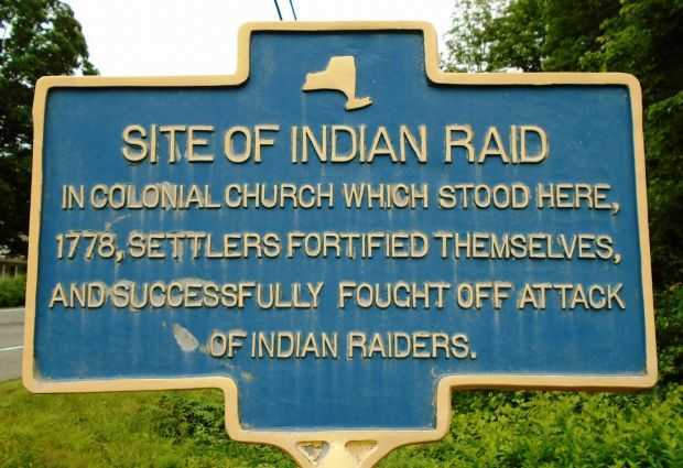 SITE OF INDIAN RAID WAR MEMORIAL MARKER