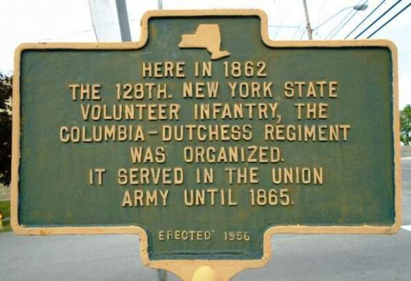 THE 128TH. NEW YORK STATE VOLUNTEER INFANTRY REGIMENT MEMORIAL MARKER