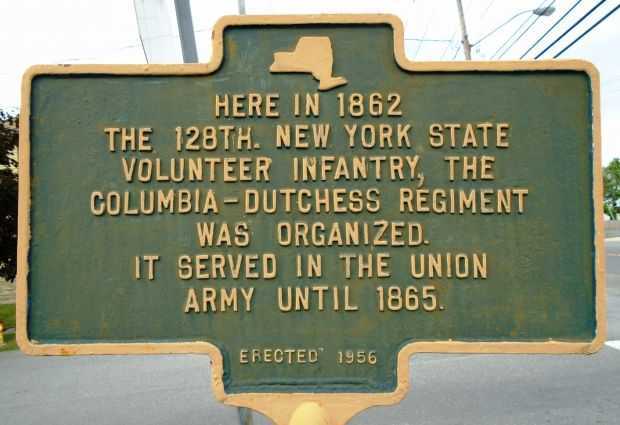 THE 128TH. NEW YORK STATE VOLUNTEER INFANTRY REGIMENT MEMORIAL MARKER