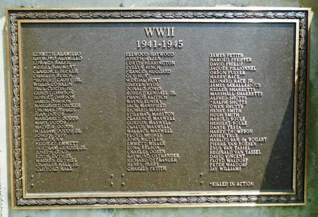 THE VETERANS MEMORIAL GARDEN OF HILLSDALE PLAQUE C