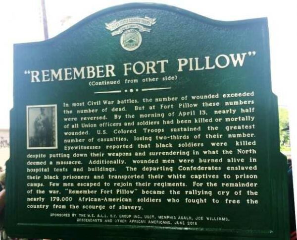 “REMEMBER FORT PILLOW” WAR MEMORIAL MARKER