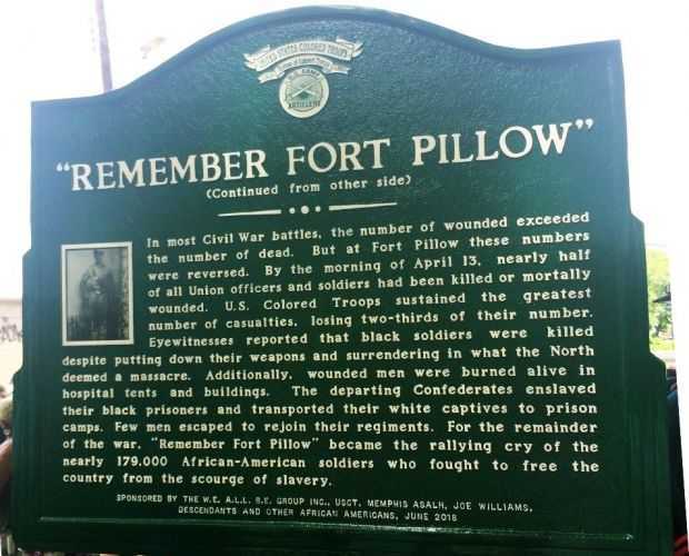 “REMEMBER FORT PILLOW” WAR MEMORIAL MARKER