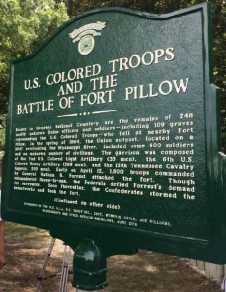U.S. COLORED TROOPS WAR MEMORIAL MARKER