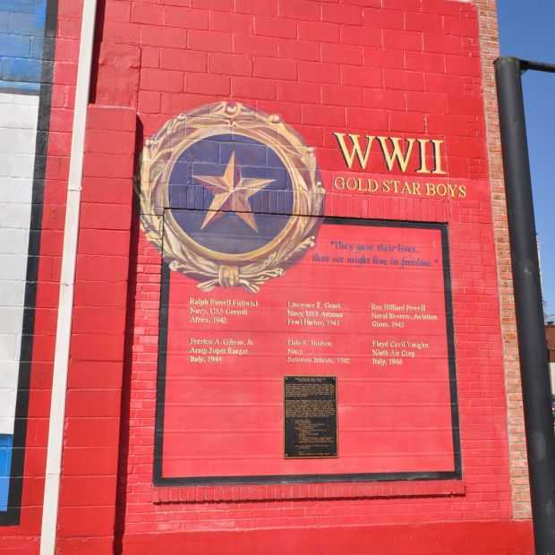 CUBA’S GOLD STAR BOYS ABOARD THE BLUE BONNET FRISCO TRAIN MEMORIAL MURAL A