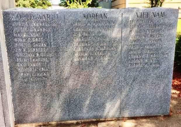 CHICKASAW COUNTY VETERANS MEMORIAL RIGHT STONE
