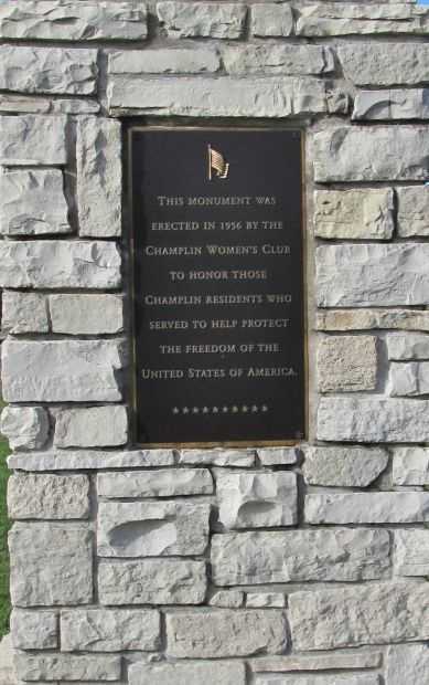 CHAMPLIN WORLD WAR II MEMORIAL FLAGPOLE PLAQUE C