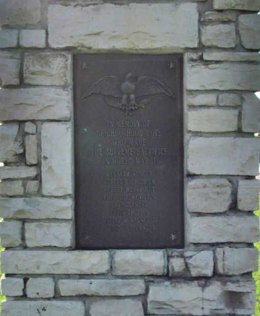 CHAMPLIN WORLD WAR II MEMORIAL FLAGPOLE PLAQUE B