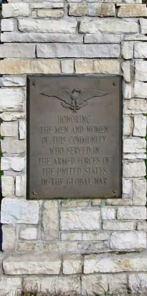CHAMPLIN WORLD WAR II MEMORIAL FLAGPOLE PLAQUE A