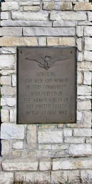 CHAMPLIN WORLD WAR II MEMORIAL FLAGPOLE PLAQUE A