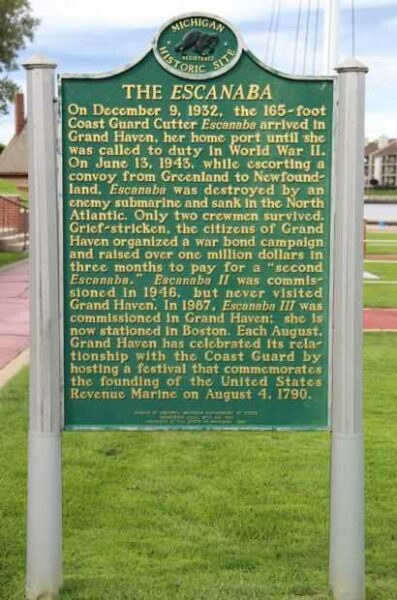 THE ESCANABA WAR MEMORIAL MARKER