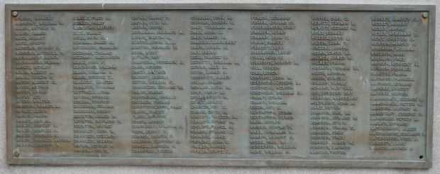 MACKINAC COUNTY SOLDIERS AND SAILORS WAR MEMORIAL PLAQUE E