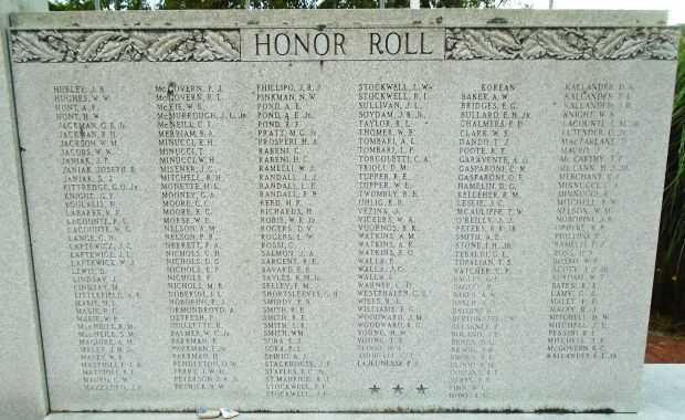 SOUTHBOROUGH VETERANS OF ALL WARS MEMORIAL STONE C