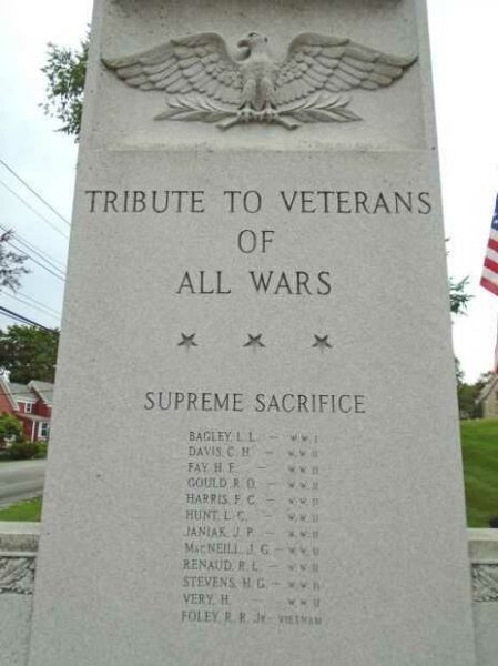 SOUTHBOROUGH VETERANS OF ALL WARS MEMORIAL STONE A