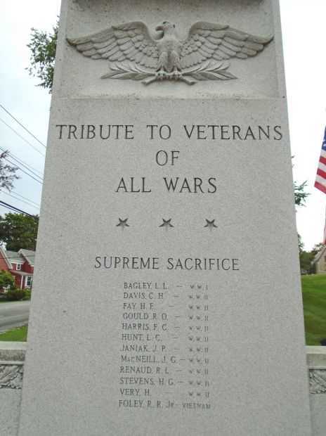 SOUTHBOROUGH VETERANS OF ALL WARS MEMORIAL STONE A