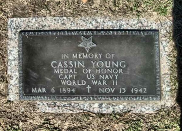 CAPT CASSIN YOUNG MEDAL OF HONOR GRAVE STONE