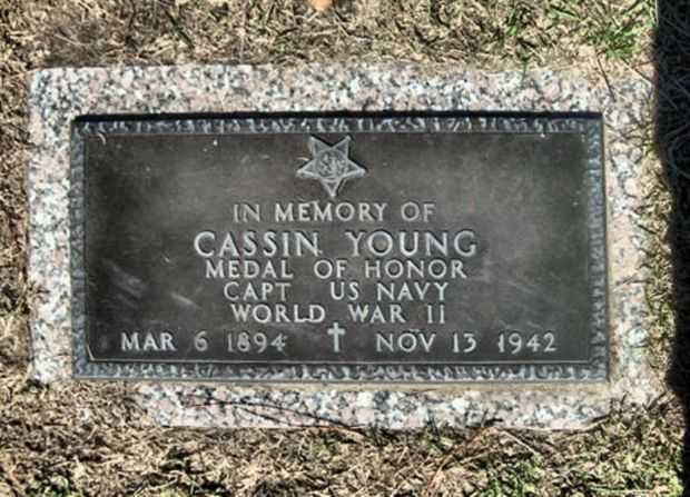 CAPT CASSIN YOUNG MEDAL OF HONOR GRAVE STONE