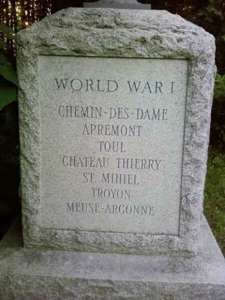 104TH REGIMENT INFANTRY WAR MEMORIAL STONE A